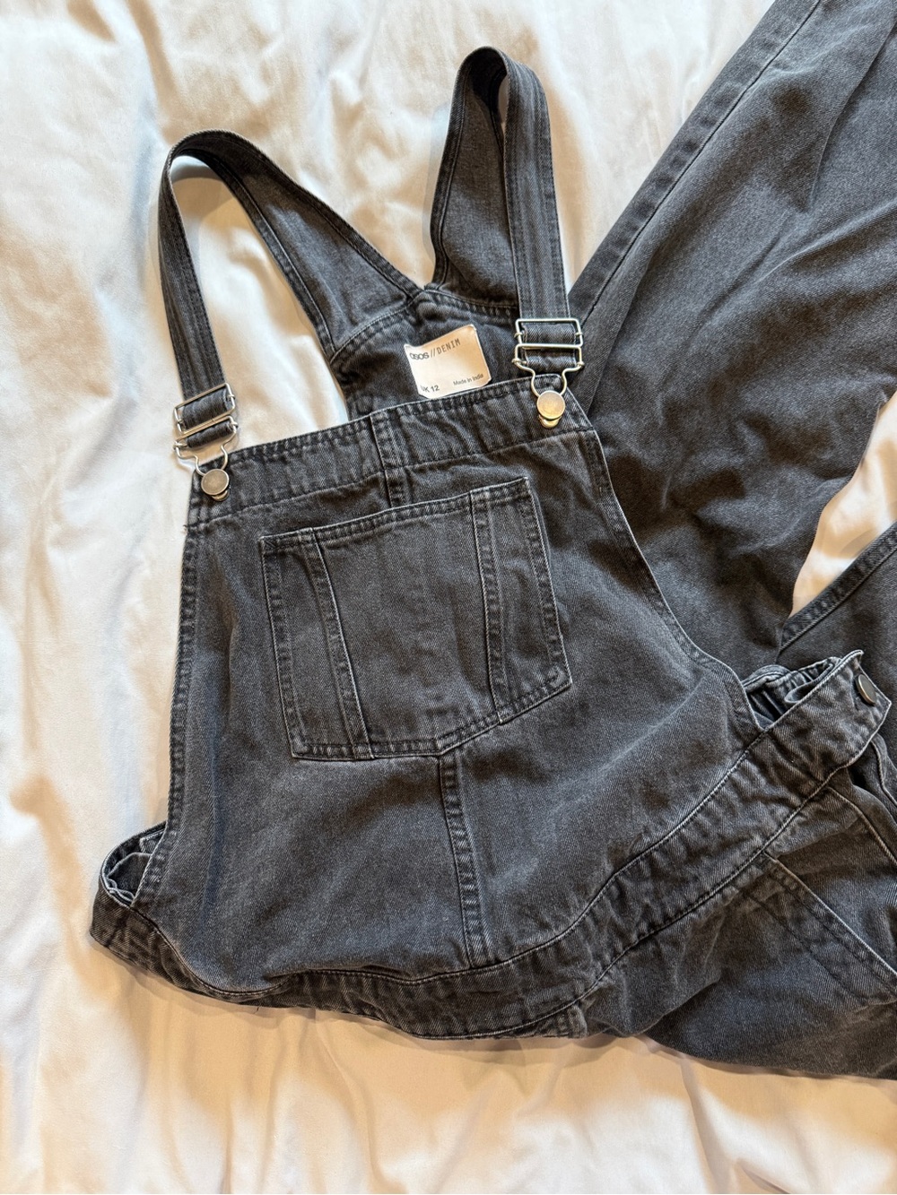 ASOS Washed Black Maternity Overalls